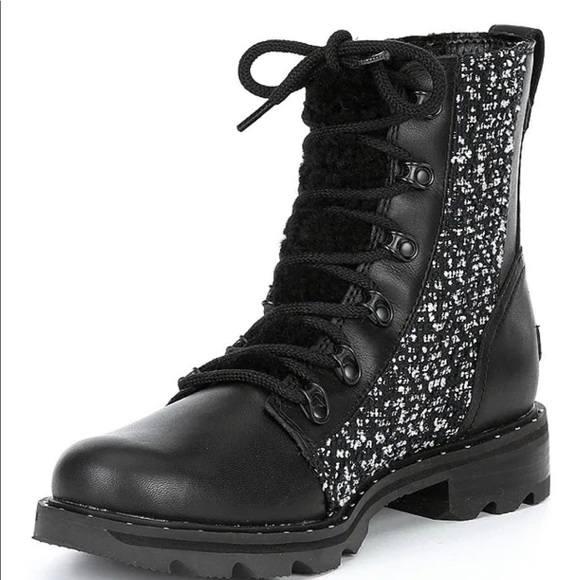 SOREL LENNOX LACE COZY WP BLACK BOOT Size: 8 - Picture 5 of 14